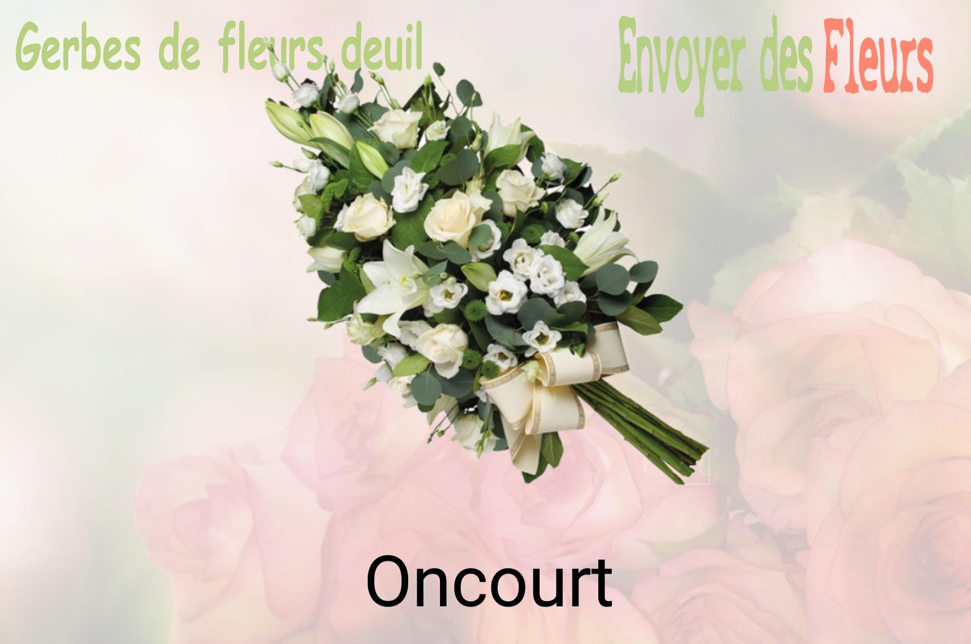 Gerbe de fleurs de deuil livrée à Oncourt